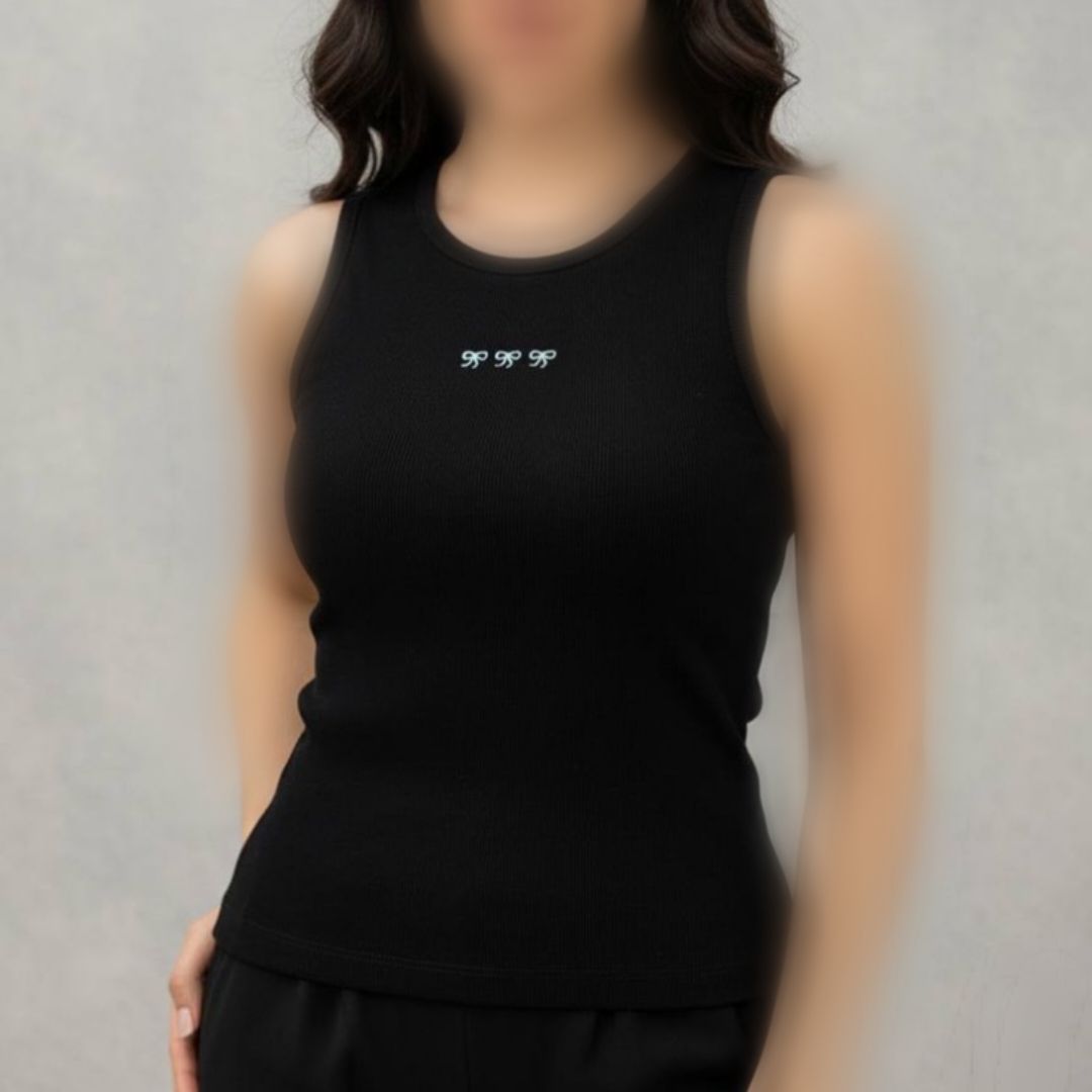 کراپ تاپ حلقه ای چاپ پاپیون عمده (پک 12 عددی)