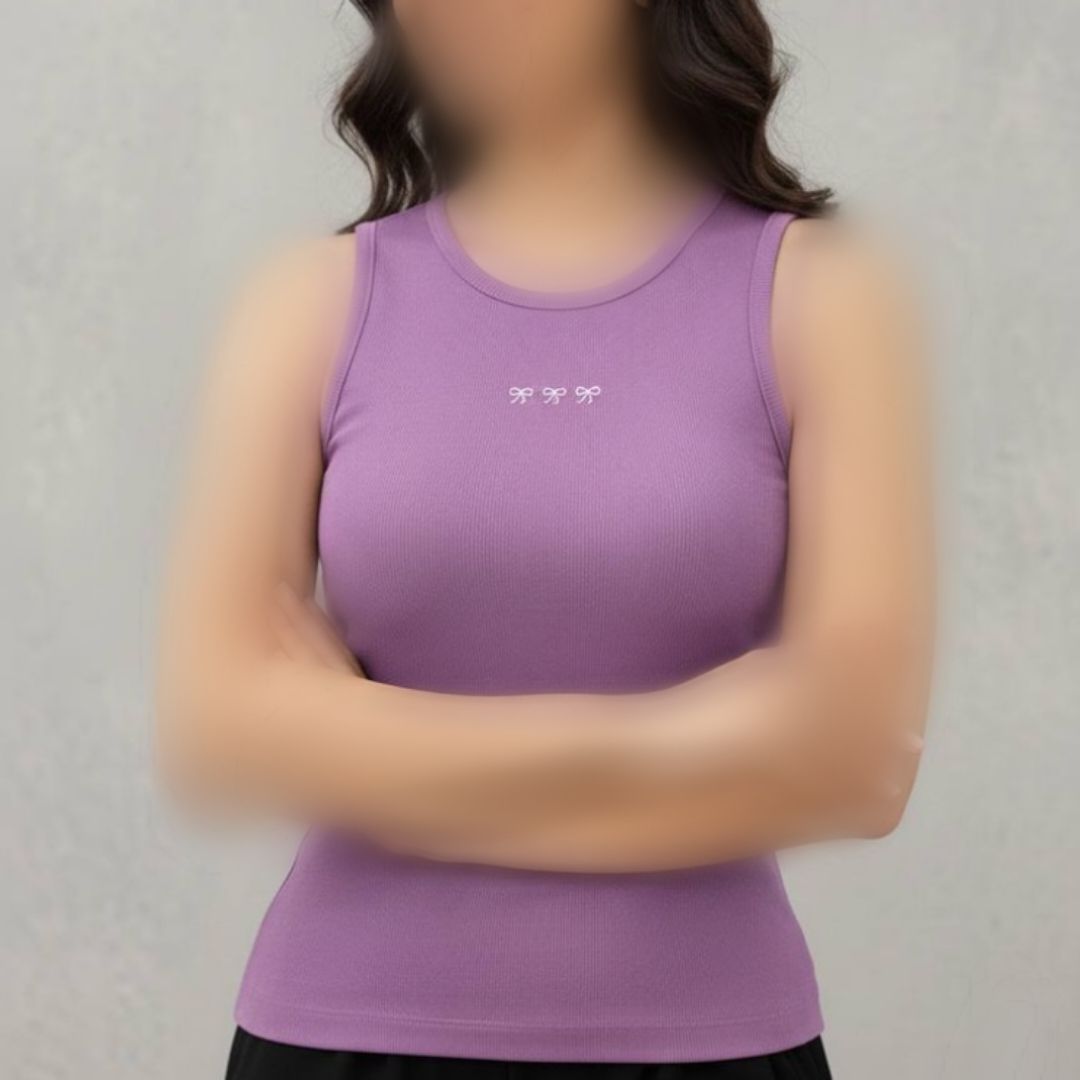 کراپ تاپ حلقه ای چاپ پاپیون عمده (پک 12 عددی)