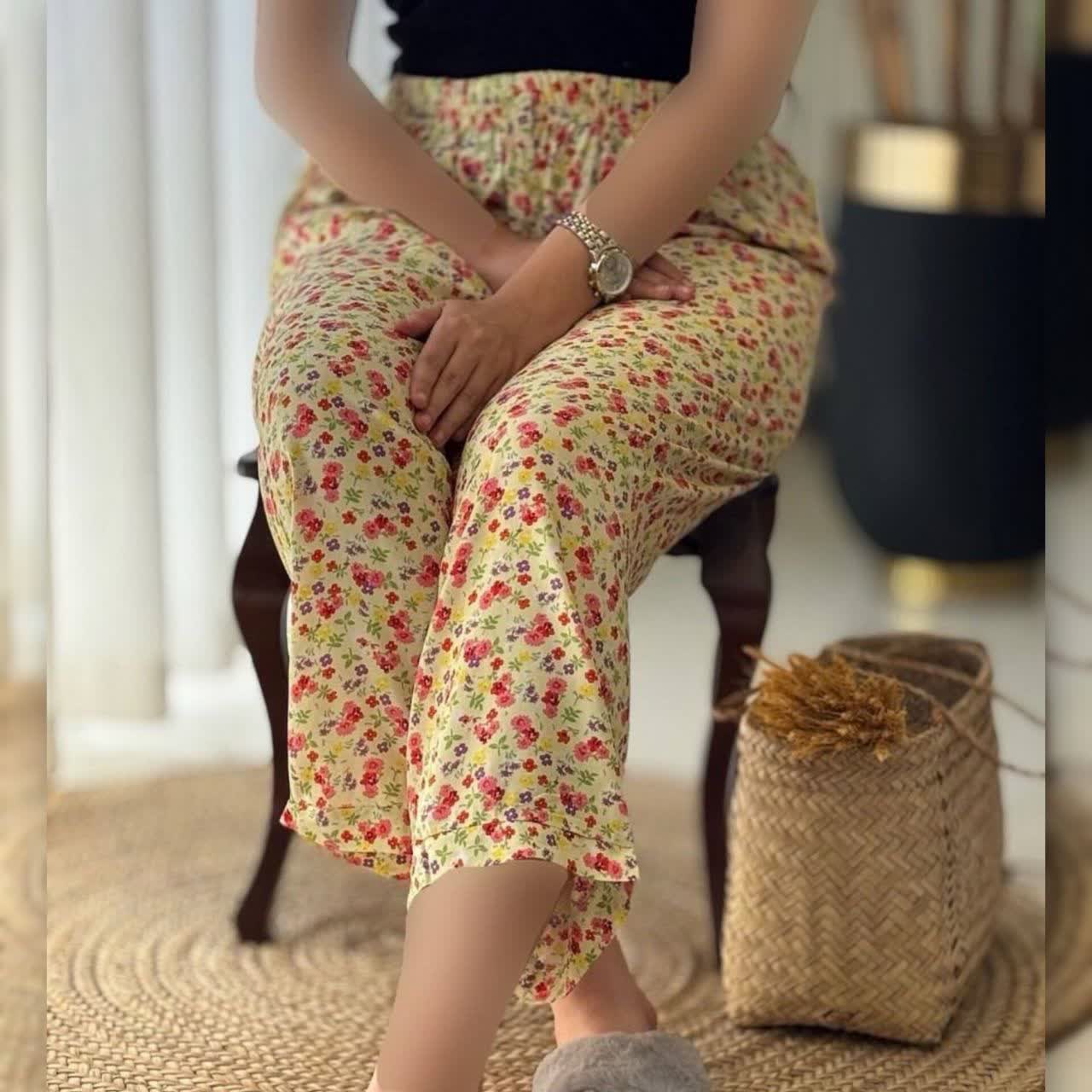 شلوار راحتی دمپا باز مدل دریا عمده (پک 3 عددی)