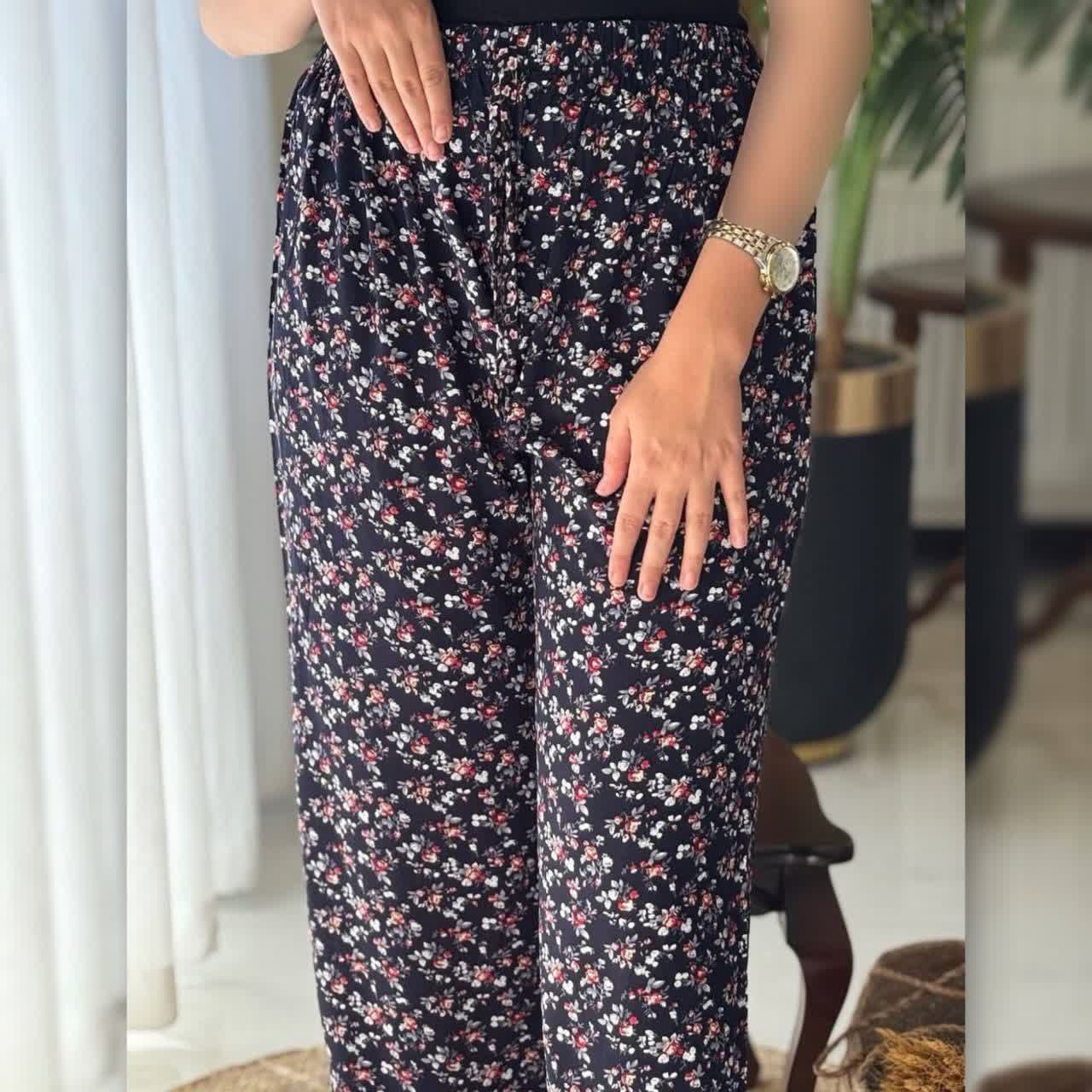 شلوار راحتی دمپا باز مدل دریا عمده (پک 3 عددی)