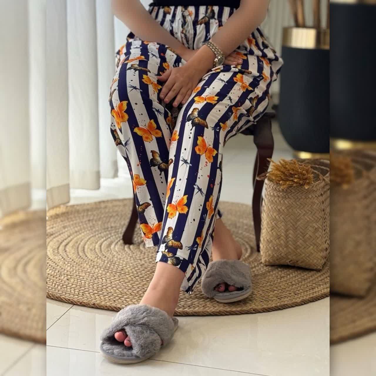 شلوار راحتی دمپا باز مدل دریا عمده (پک 3 عددی)