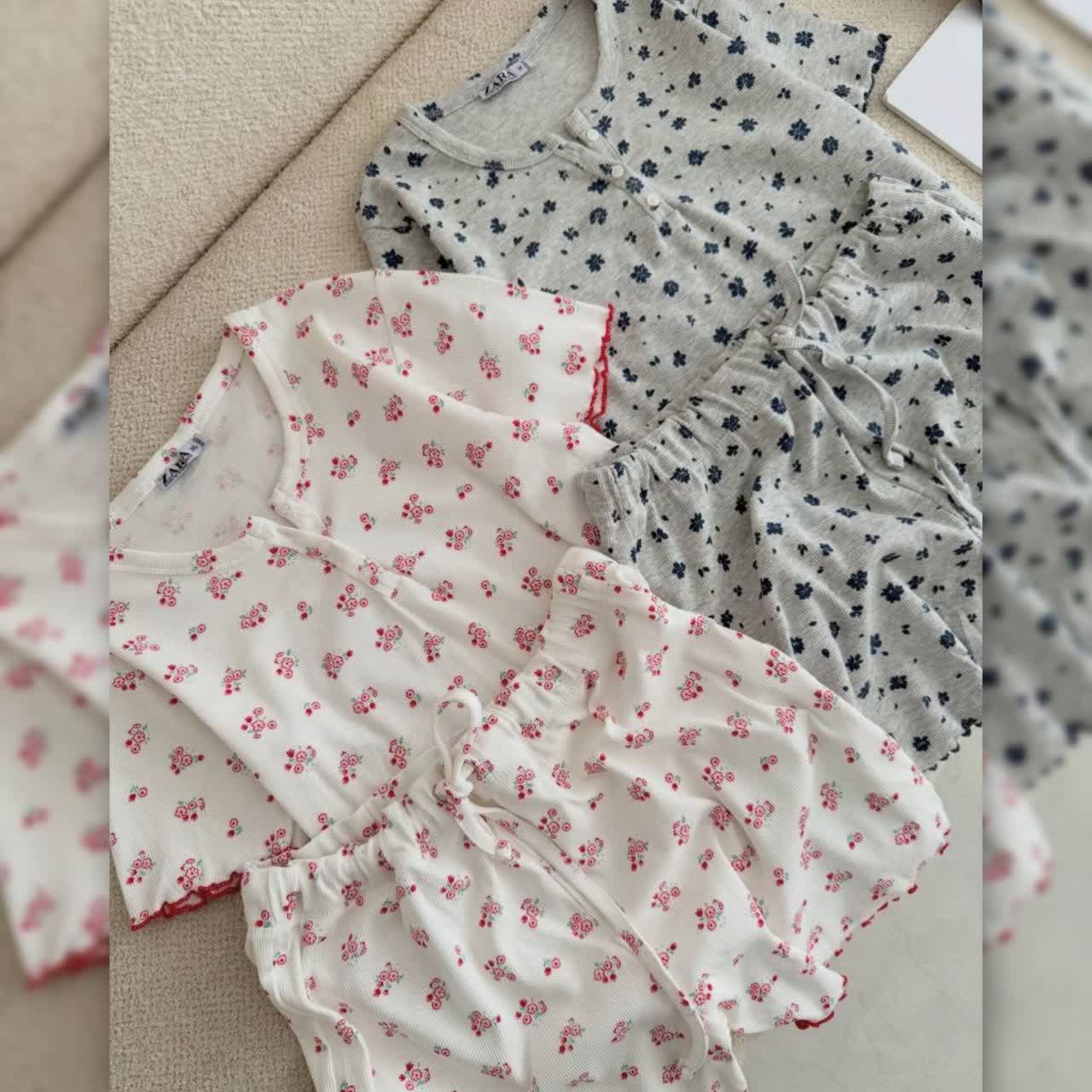 ست کراپ و شورتک zara عمده (پک 6 عددی)