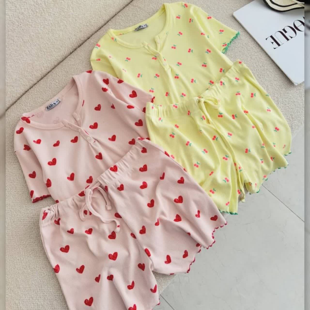 ست کراپ و شورتک zara عمده (پک 6 عددی)