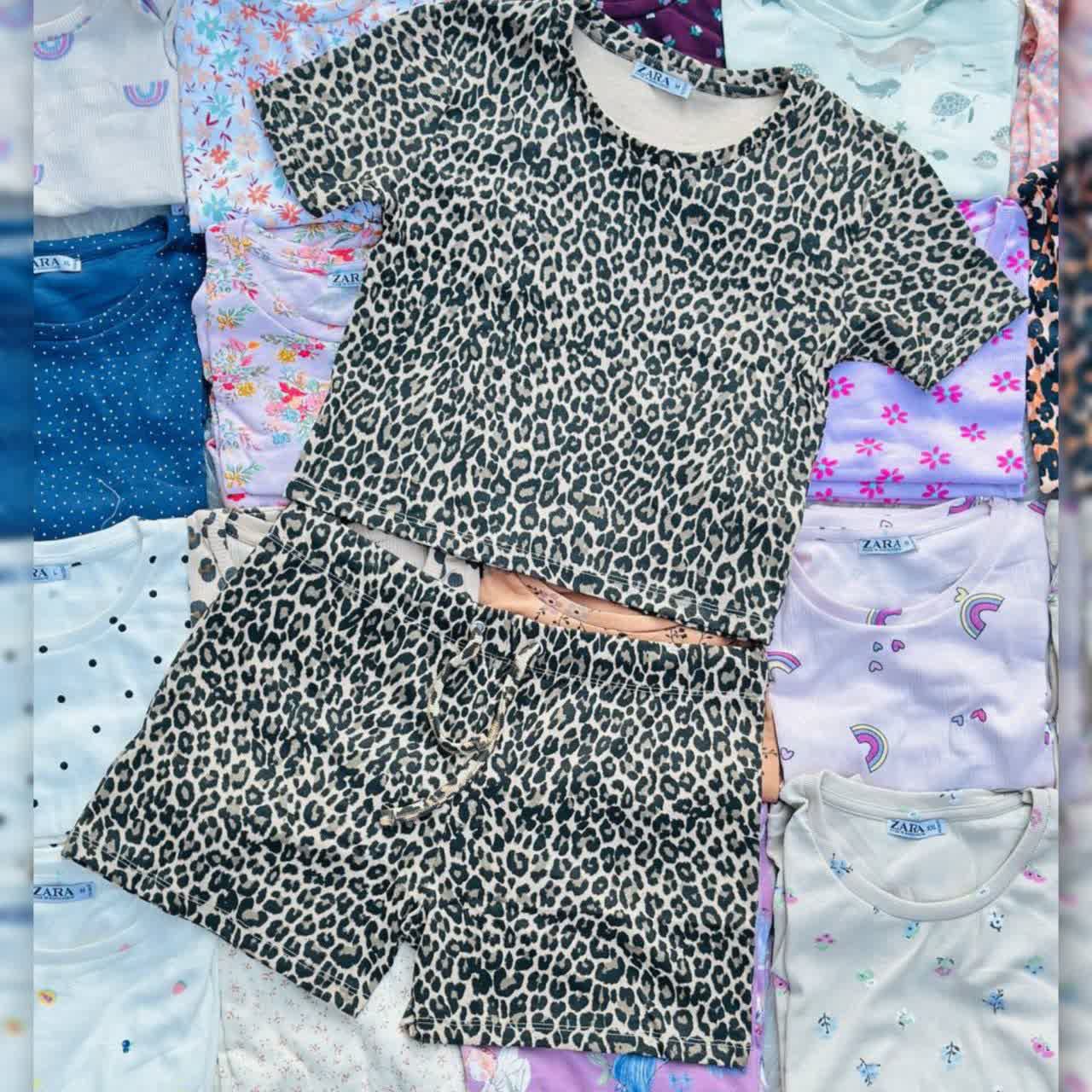 ست کراپ و شورتک ZARA عمده (پک 6 عددی)