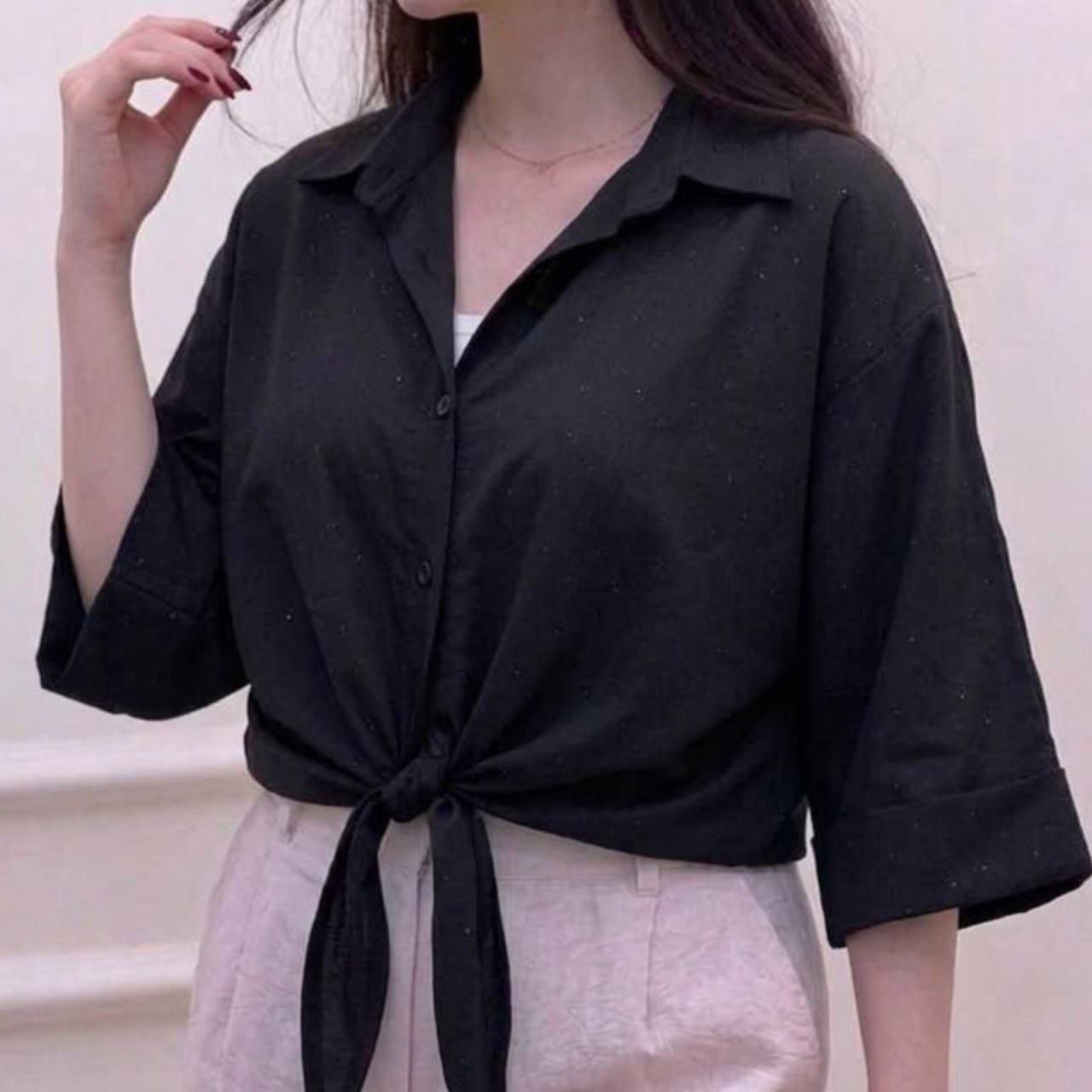 شومیز محرمی جلو گره ای عمده (پک 6 عددی)