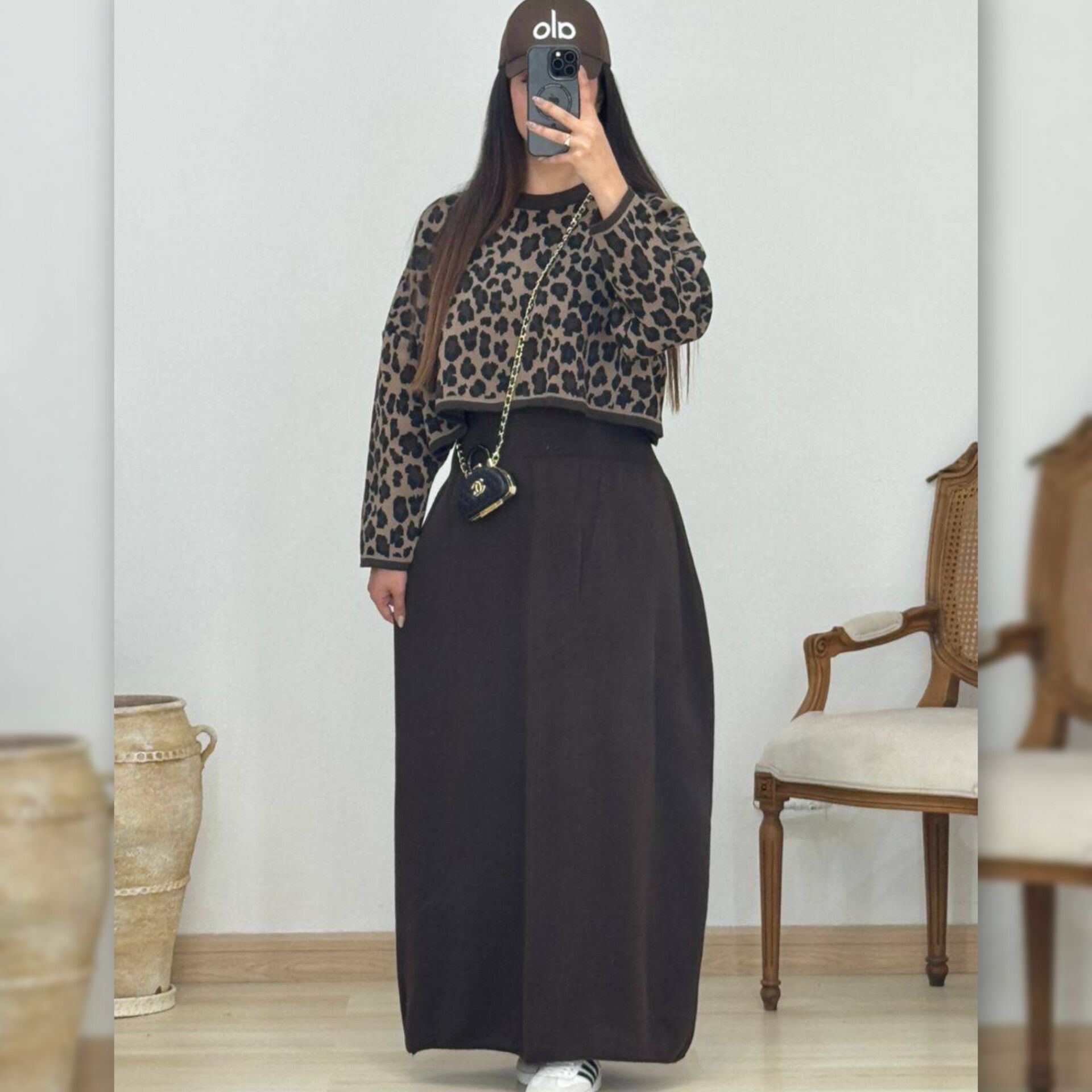ست بلوز و سارافون پلنگی عمده (پک 2 عددی)