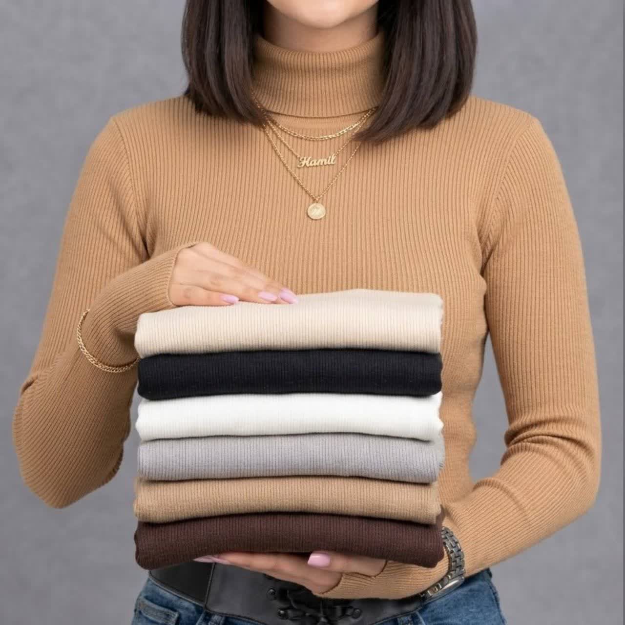 بادی استین فینگری یقه دار عمده (پک 6 عددی)